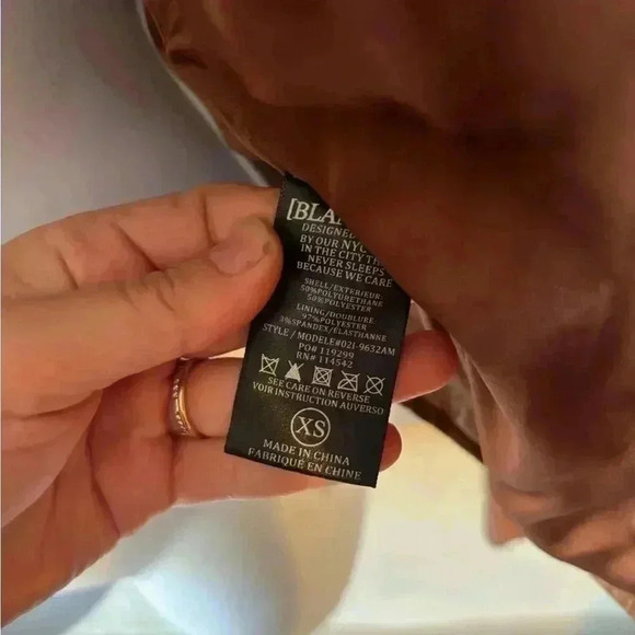 Womens Blank NYC Brown Faux Leather Jacket - Picture 6 of 6